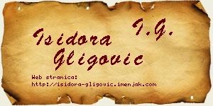 Isidora Gligović vizit kartica